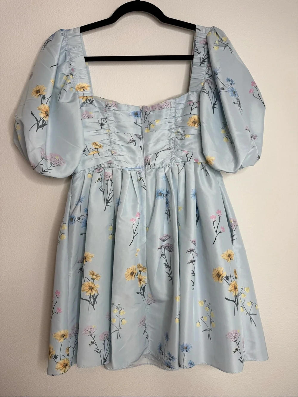 Self Portrait Blue Floral
Taffeta Watercolor Puff Sleeve Mini
Dress Sz 6 - Picture 10 of 16